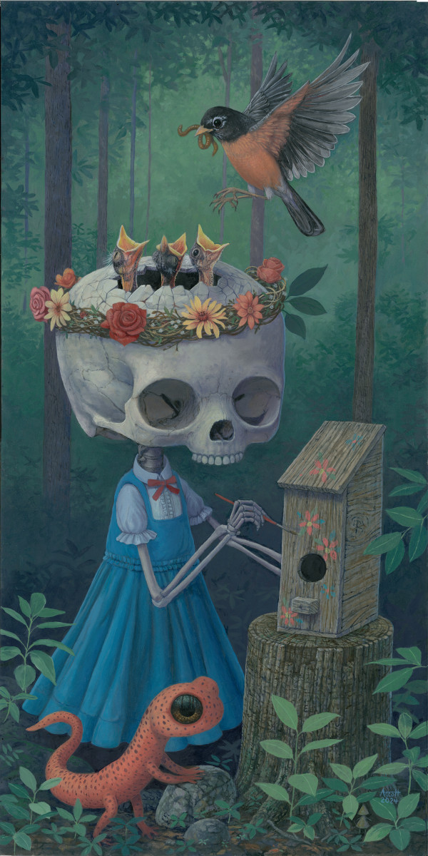 Painting A Little Birdhouse With Your Soul by Thomas Ascott