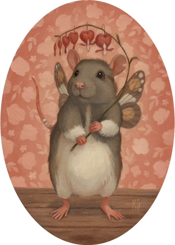 Rat with Bleeding Hearts by Katie Gamb