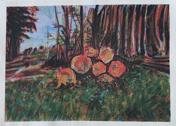 Tissu - Déforestation I by Marie Désert