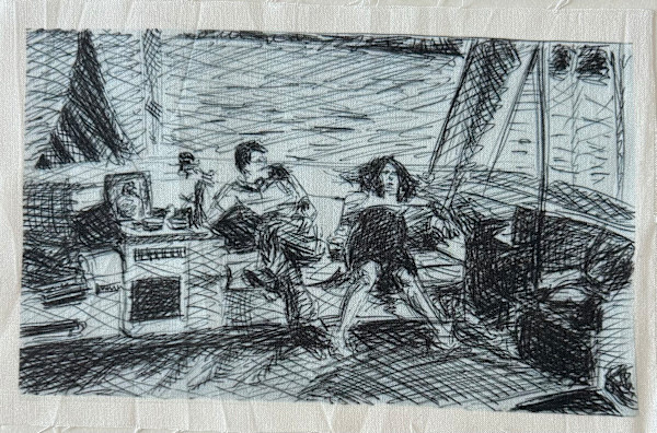 Tissu - Sur le bateau by Marie Désert