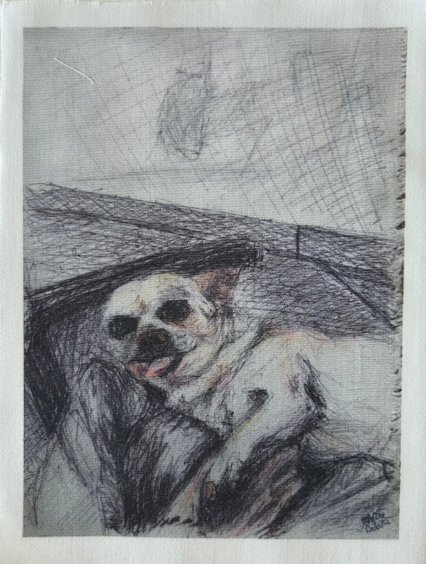Tissu - Lovely Dog II by Marie Désert