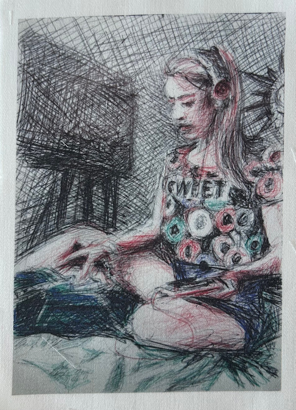 Tissu - The Typewriter by Marie Désert