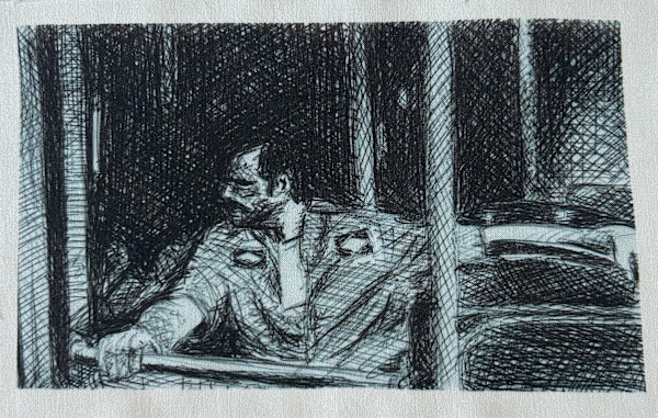 Tissu - Dans le bus by Marie Désert