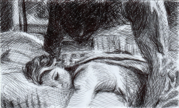 Penché sur elle - Tissu by Marie Désert