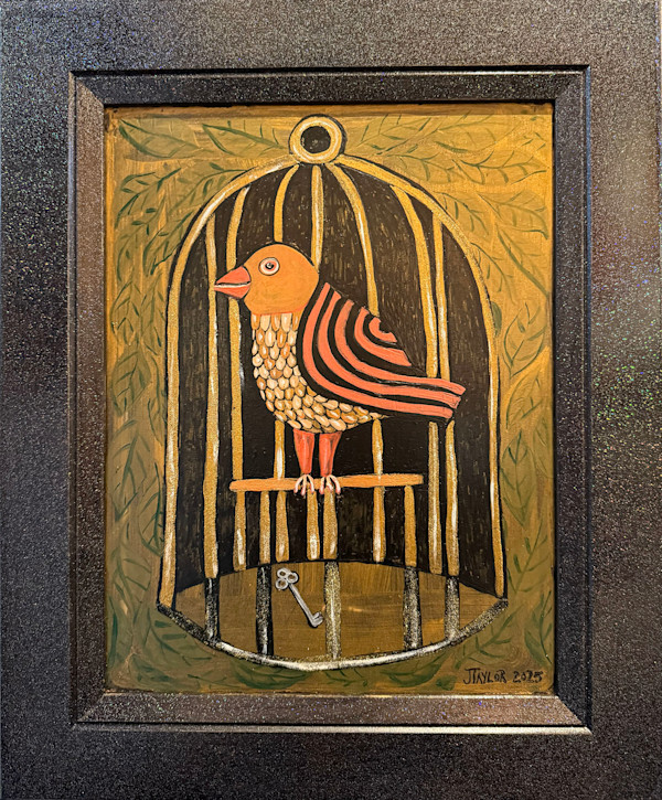 Caged Bird with Key by Jennifer Taylor