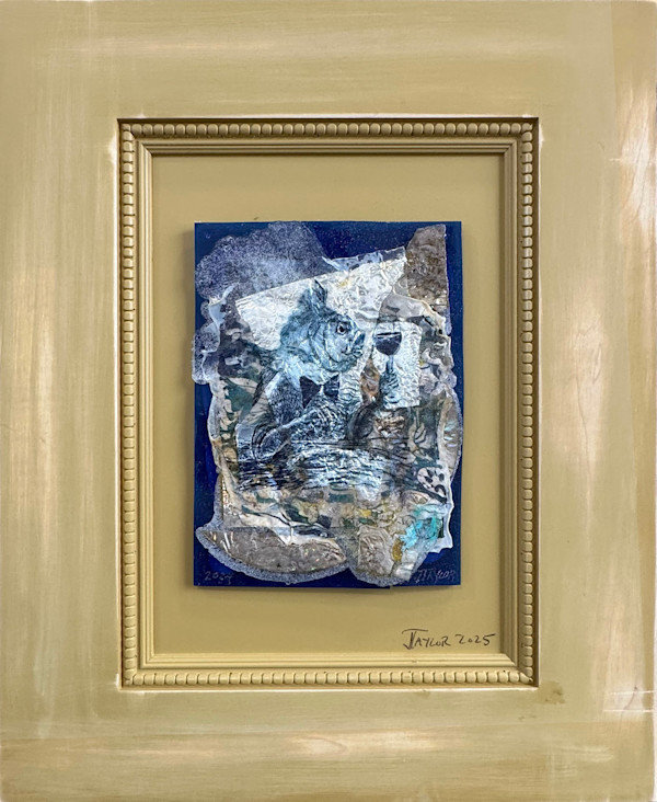 Fish Wine on Gold by Jennifer Taylor