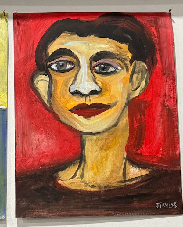 man with red lips by Jennifer Taylor