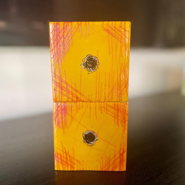 Paradise - Snake Eyes - Yellow by Laura Phillips