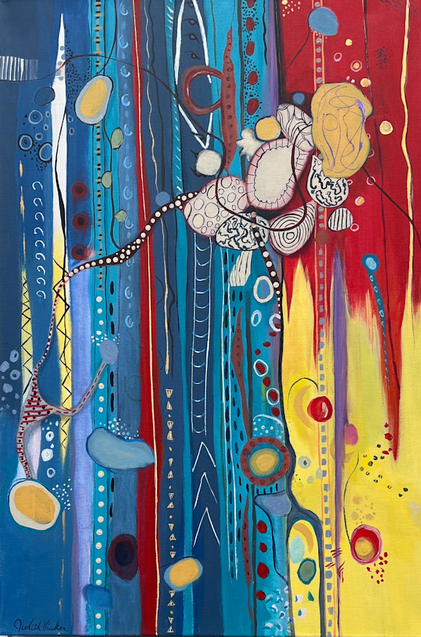 Color in Motion: Blue and Fire by Judith Visker, Image 1.