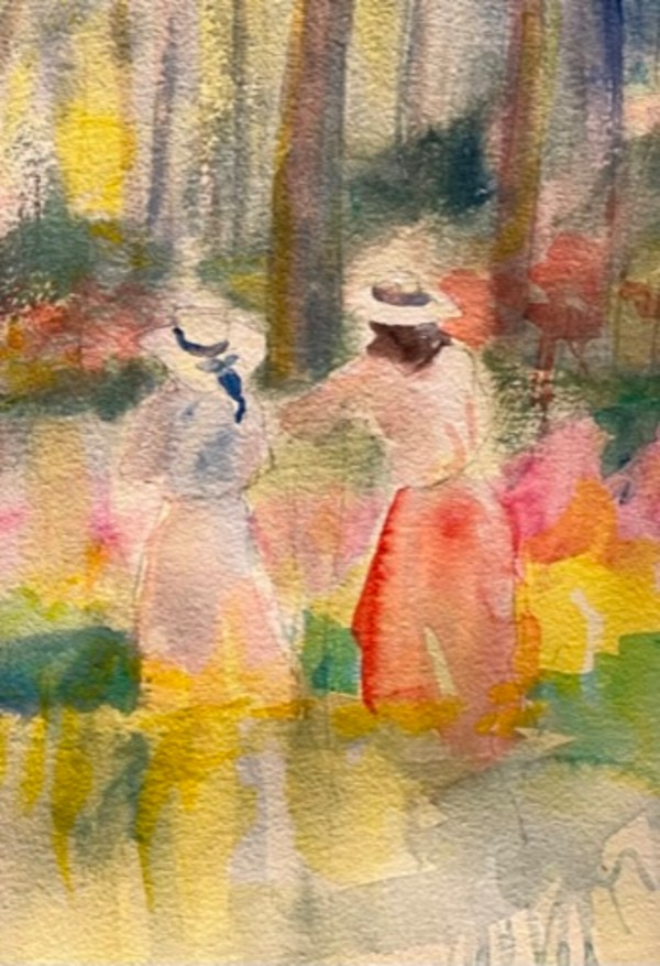 One Summer's Day (Stroll in The Garden) by Elaine Weiner-Reed