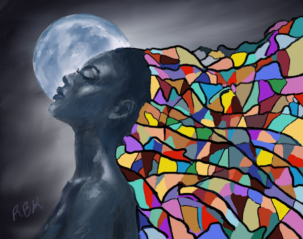 Moon Hair Goddess by Raven Burnes Kushner, Image 2.