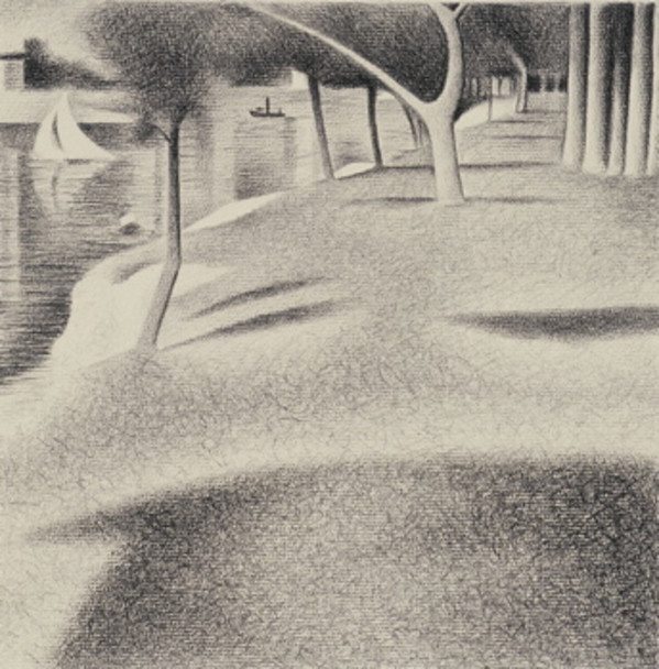 Pictures From Seurat 6 (la grande jatte)  (and unsigned sketch for) by Kevin MacDonald, estate