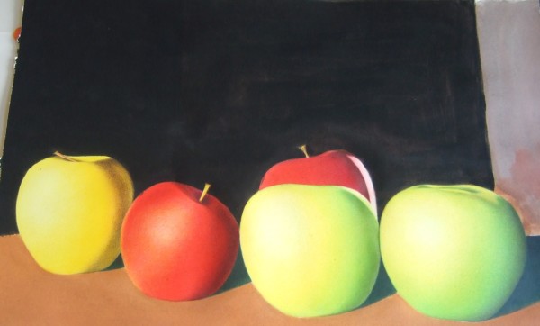 Five apples same as KM0650 by Kevin MacDonald, estate