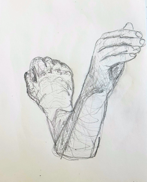 Hand Study X 2 by Sam Borden