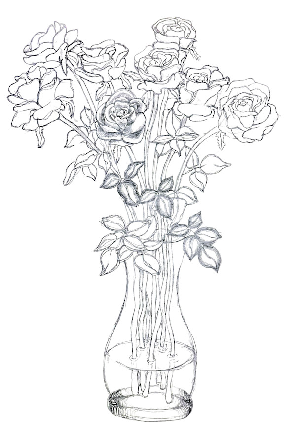 Vases of Roses by Sam Borden