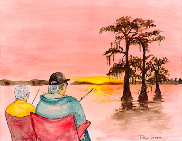 Mom and Dad at Caddo Lake by Tonya Schorre