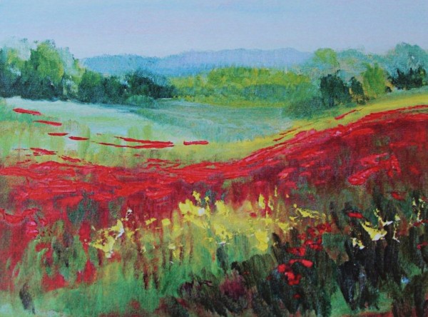 'Italian Poppy Fields' by Phyllis Sharpe