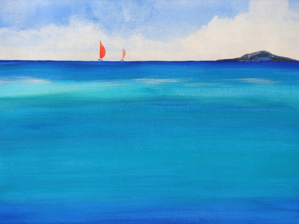 Sailing to Buck Island by Phyllis Sharpe