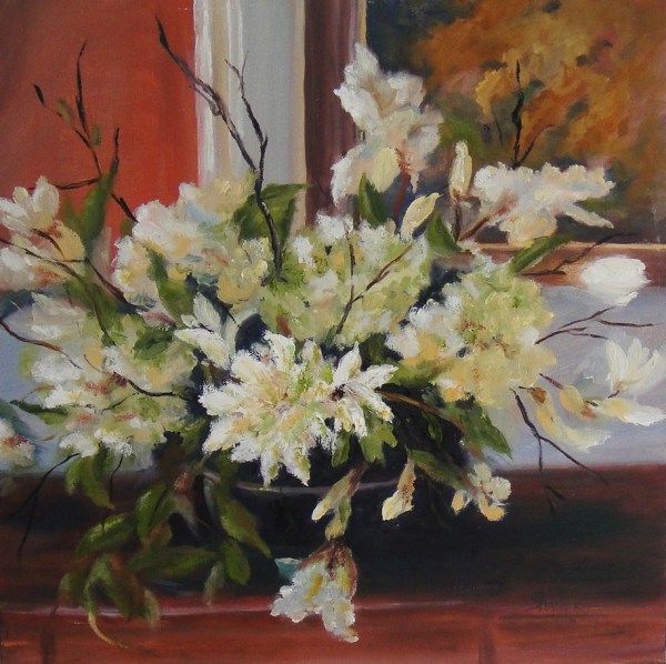 Foyer Flowers by Phyllis Sharpe
