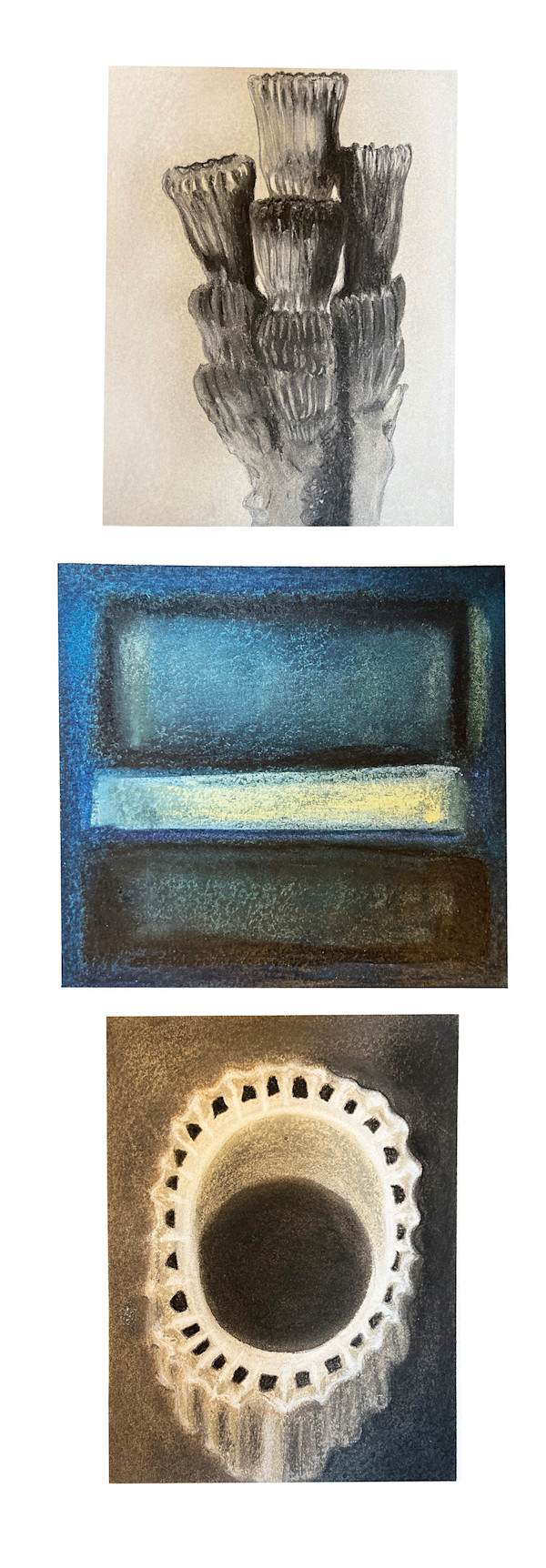 Triptych: Rushes with Blue Bar—BlossKoSeries_001 by Ema Lahey, Image 3.