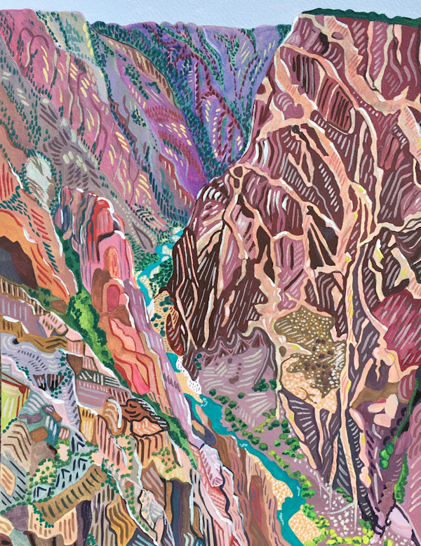 Painted Wall, Black Canyon of the Gunnison by Betsy Horn