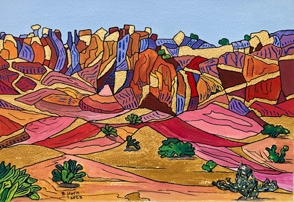 Davis Mountains 4 - Colors Pink by Betsy Horn