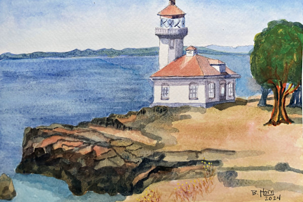 Lime Kiln Lighthouse by Betsy Horn