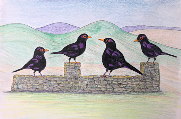 Four Calling Birds by Betsy Horn