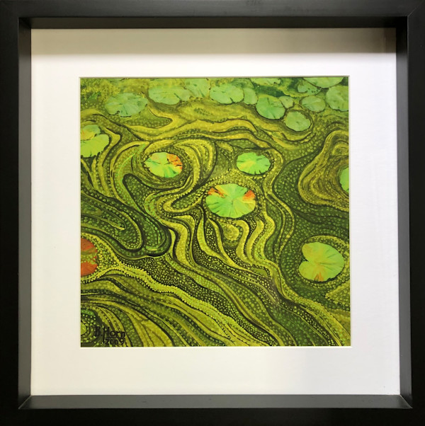 Caddo Lake Lotus Pads - Framed Print by Betsy Horn, Image 2.