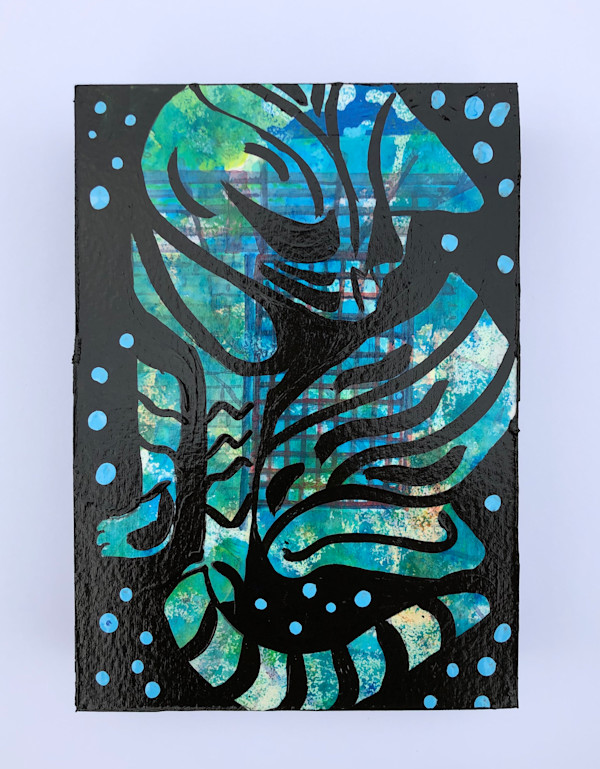 Blue Cat in Stealth Mode by Betsy Horn