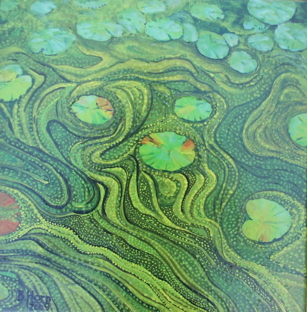 Caddo Lake Lotus Pads - original by Betsy Horn