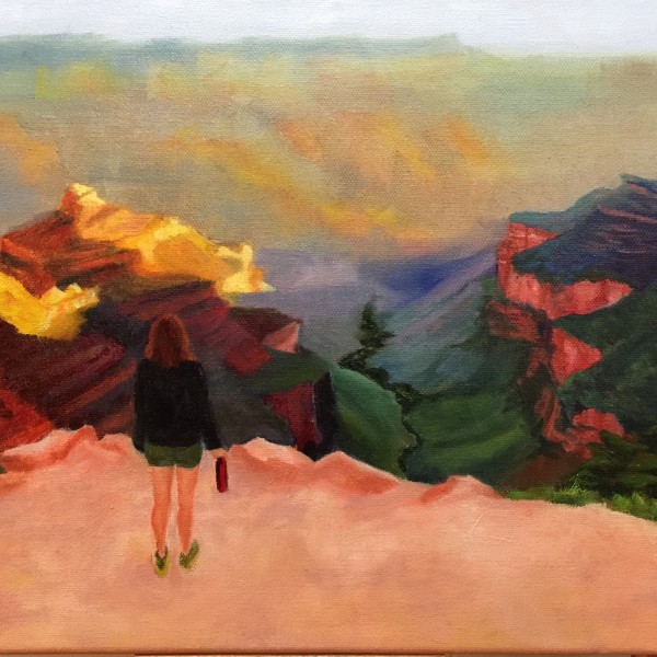 Beth's hike (12 x 12") by Carrie Lacey Boerio