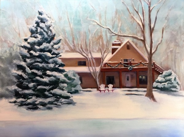 Winter home (12 x 16") by Carrie Lacey Boerio