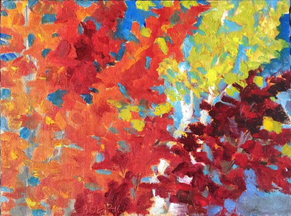 Fall color (9x12" painting) by Carrie Lacey Boerio