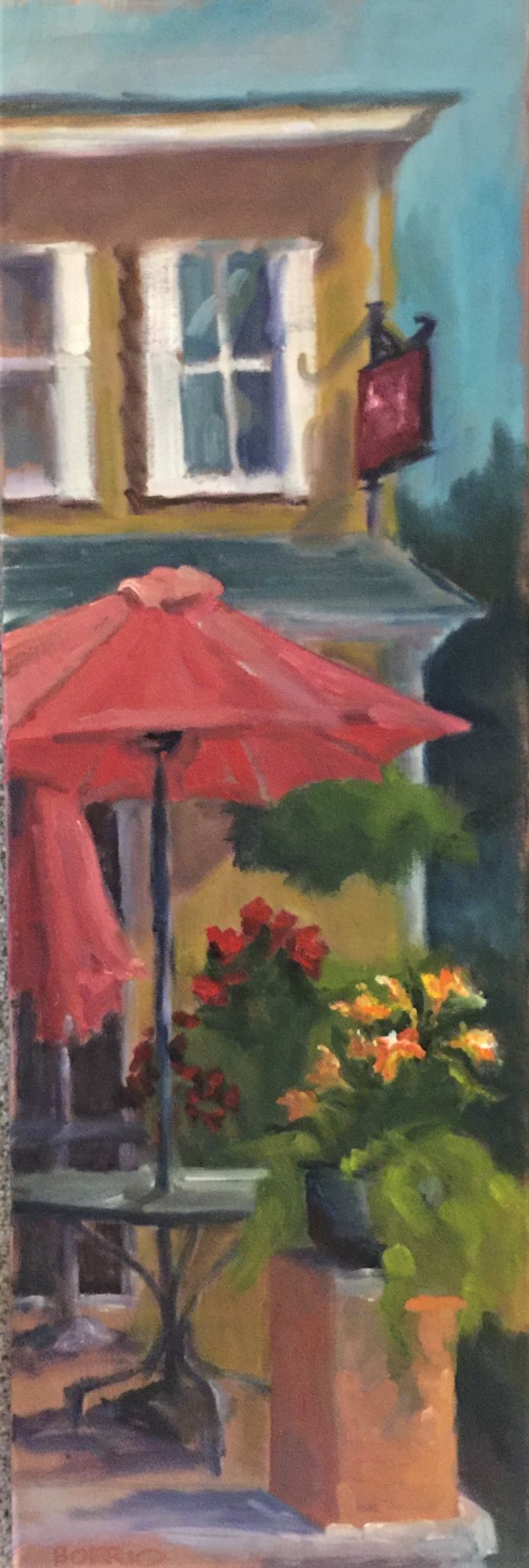 Sunlit patio on the square by Carrie Lacey Boerio