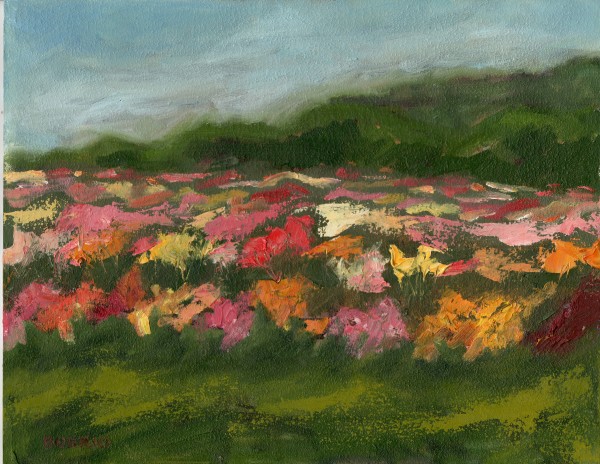 Lily field plein air (11 x 14") by Carrie Lacey Boerio