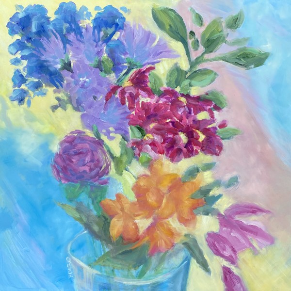 Bouquet of Light and Color (24 x 24") by Carrie Lacey Boerio