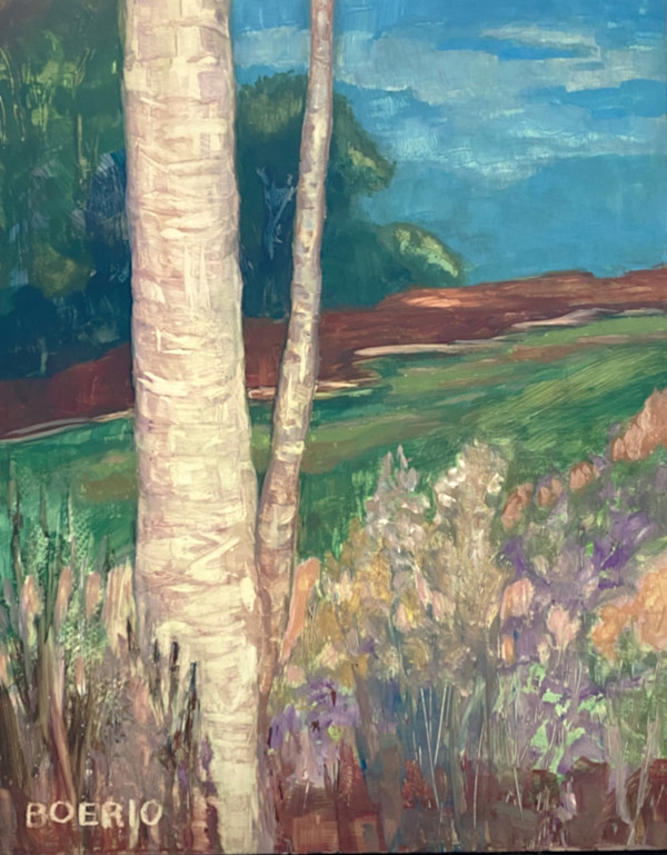 Layered landscape, plein air by Carrie Lacey Boerio, Image 2.