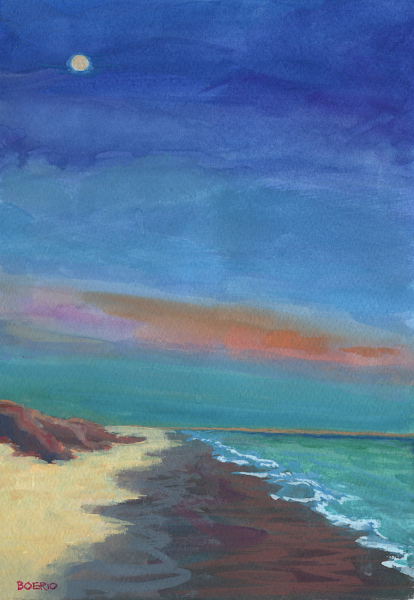 Coastal Moonrise by Carrie Lacey Boerio, Image 1.