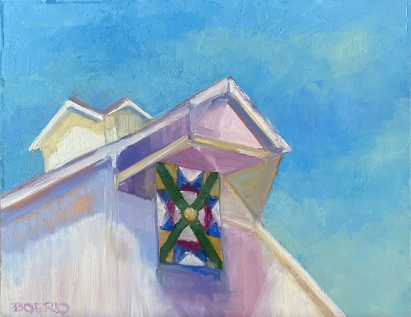 The Barn at Bryn Du, plein air (11x14") by Carrie Lacey Boerio