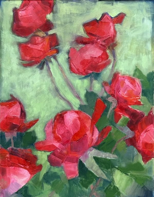 Afternoon in the Rose Garden (framed) by Carrie Lacey Boerio, Image 1.