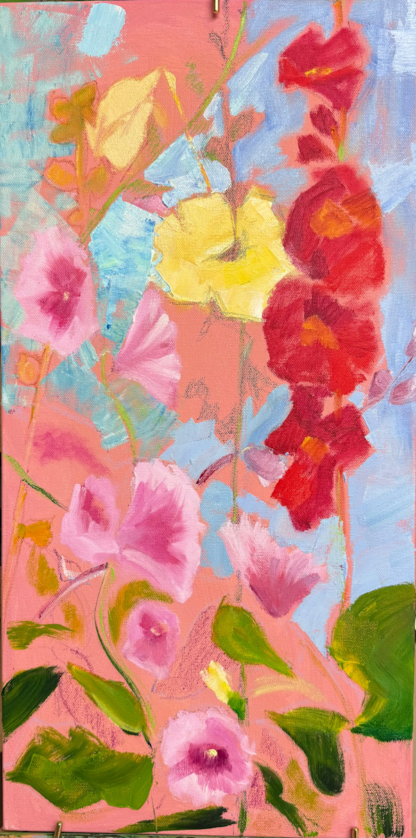 Hollyhock Summer by Carrie Lacey Boerio