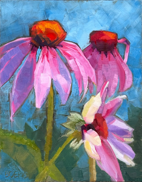 Coneflowers in Pink by Carrie Lacey Boerio, Image 1.