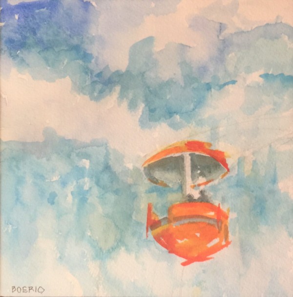 Above the fair (8x8" watercolor) by Carrie Lacey Boerio