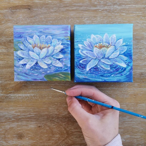 Water Lily (blues) by Stephanie McGregor