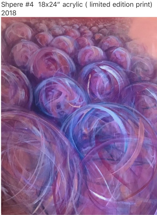 Sphere series #4  acrylic. 30x30'' ,2018 by renee brown