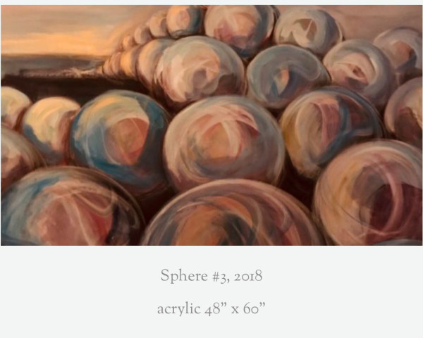 landscape sphere   48x60'' 2018 by Renee brown