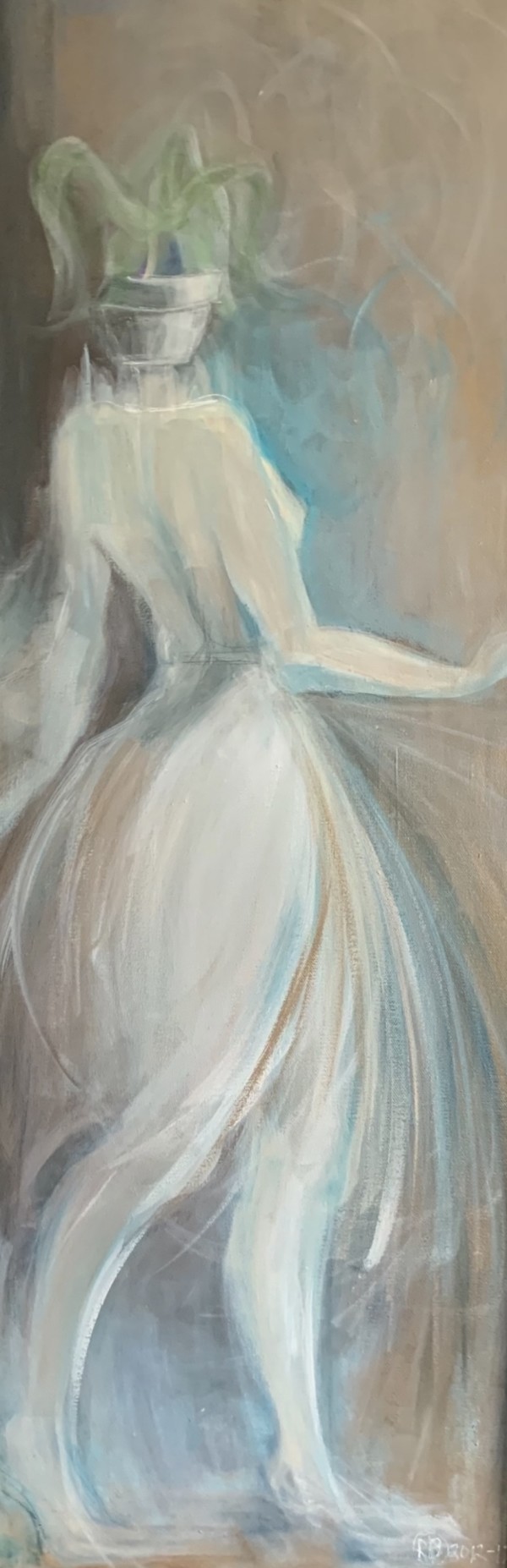 walking in conciousness  acrylic  12x30' 2012 by Renee brown