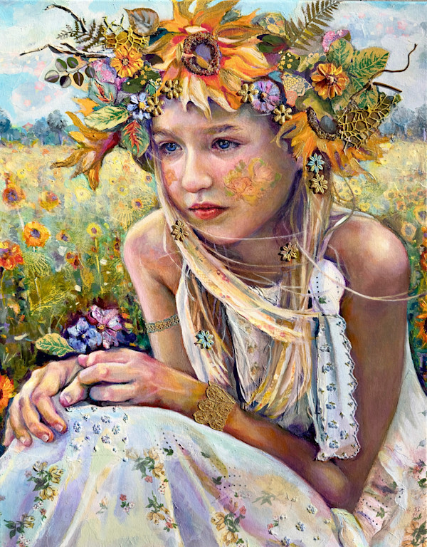 In the Sunflowers by karen Arthurs
