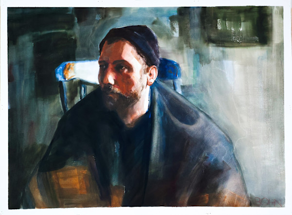 Self Portrait with Blanket by Christopher Bohn, Image 1.
